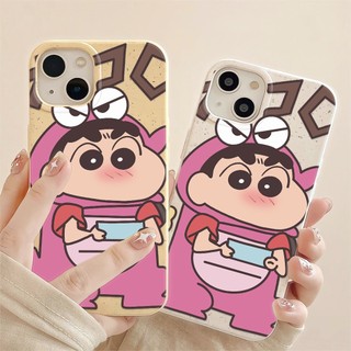 Ốp Điện Thoại Tpu Dẻo In Hình Cậu Bé Bút Chì Shin Màu Trắng Hồng iphone 14promax 11 13 12 7 8 Plus X XR XSMax
