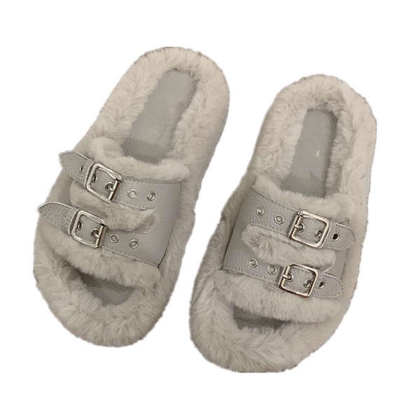 Thick-soled phẳng lông giày