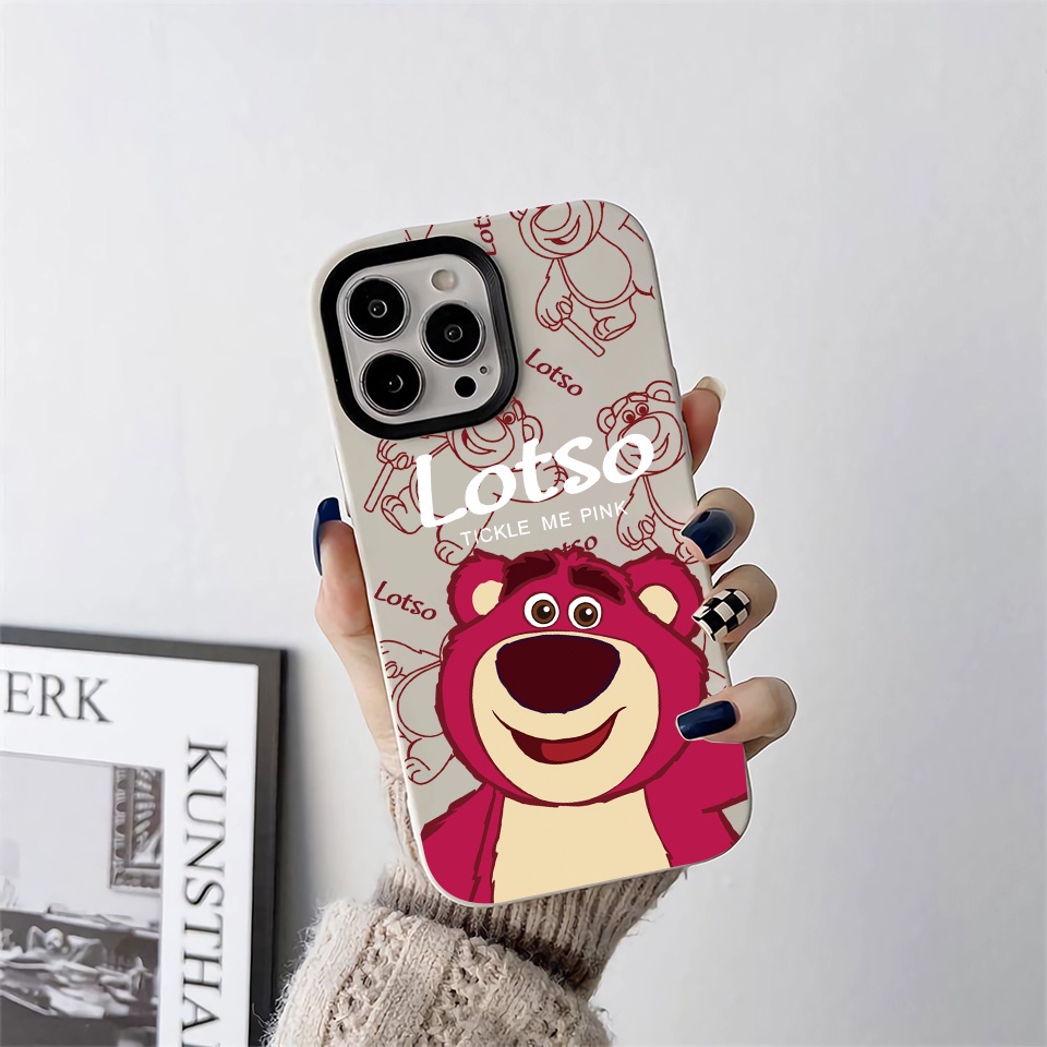 Ốp Điện Thoại silicon Dẻo 3 Trong 1 Hình Lotso Dễ Thương Cho iPhone 14Promax 13 12 11 7Plus 7 X Xs Max XR