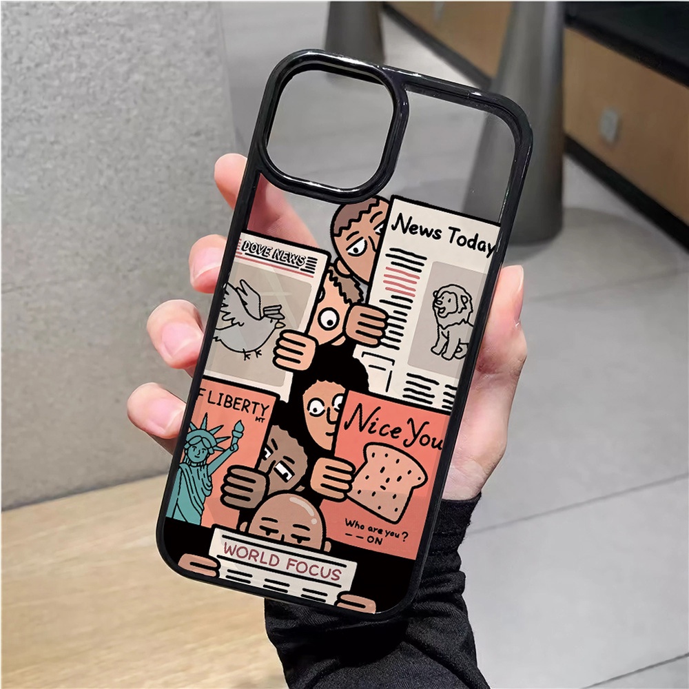 Ốp Điện Thoại Acrylic Cứng Trong Suốt In Hình Thời Trang Cho iphone 14promax 11 13 12 7Plus 8 X XS Max