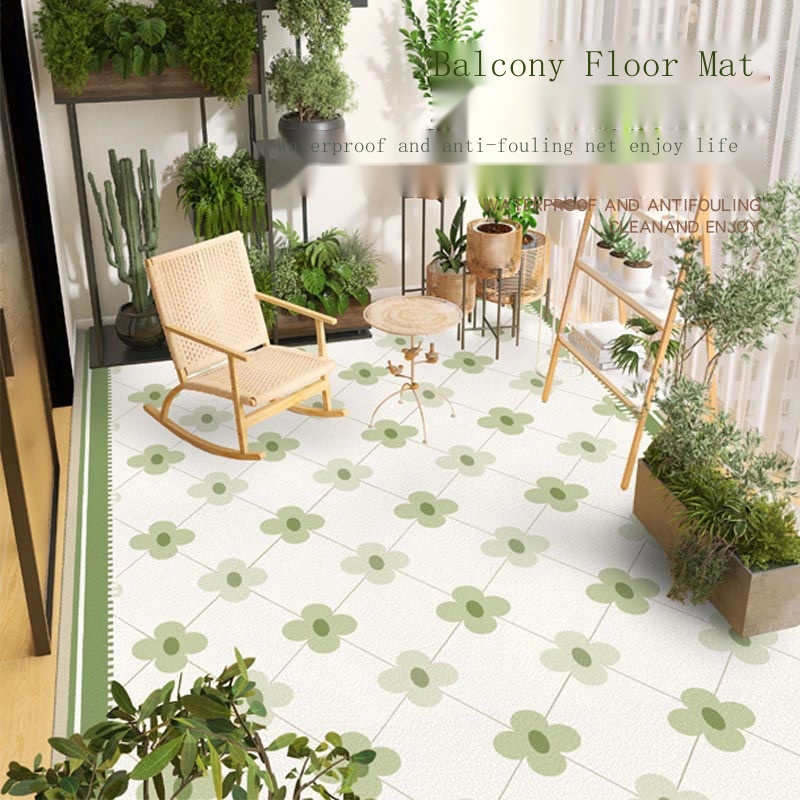 Thảm Trải Sàn Ban Công Bằng Pvc Chống Nước Chống Trượt Có Thể Chà Rửa