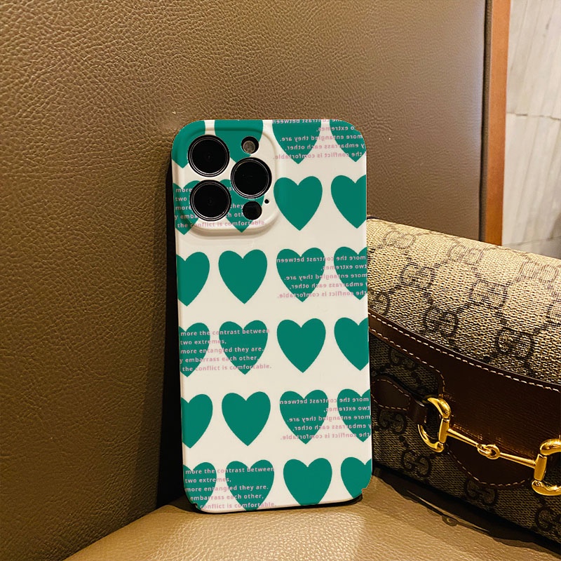 Ốp Điện Thoại Cứng Họa Tiết Trái Tim Cho iphone 14promax 11 13 12 7Plus 8 X XS Max