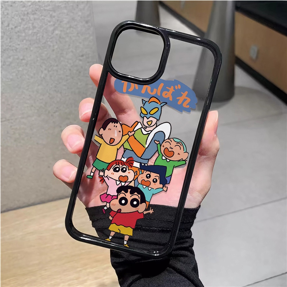 Ốp Điện Thoại Acrylic Cứng Trong Suốt In Hình Cậu Bé Bút Chì Shin Chan Cho iphone 14promax 11 13 12 7Plus 8 X XS Max