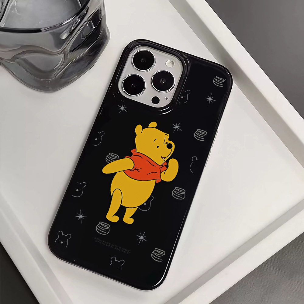 Ốp Điện Thoại Silicone TPU Mềm Bóng In Hình Gấu winnie Cho iphone 14promax 11 13 12 7Plus 8 X XS Max