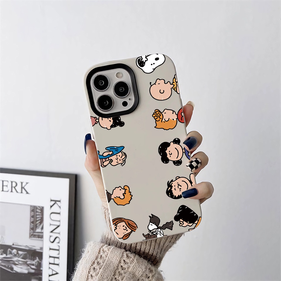 Ốp Điện Thoại silicon Dẻo Hình Snoopy graffiti 3 Trong 1 Cho iPhone 14Promax 13 12 11 7Plus 7 X Xs Max XR