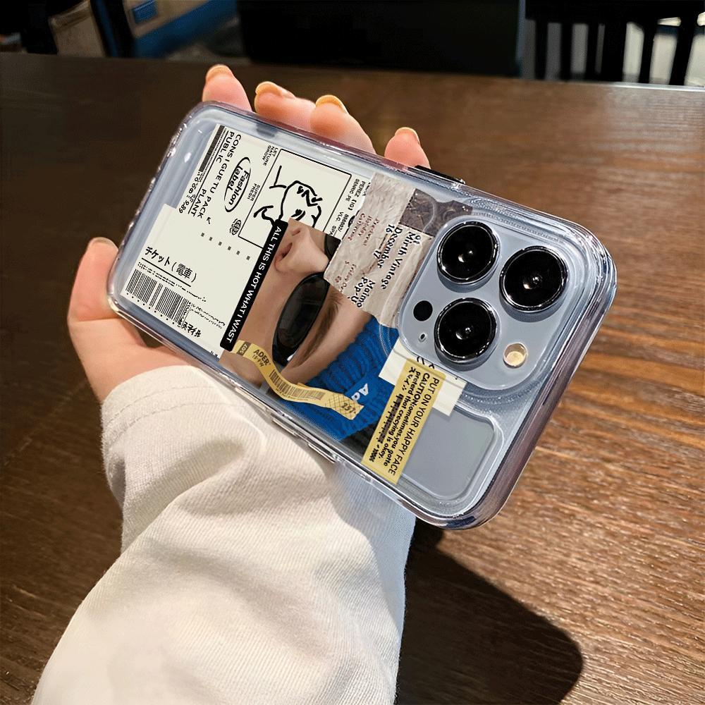 Ốp Điện Thoại Trong Suốt Chống Sốc Họa Tiết Thời Trang Cho iphone 14 pro max 11 13 12 7Plus 7 8 Plus X XR XSMax