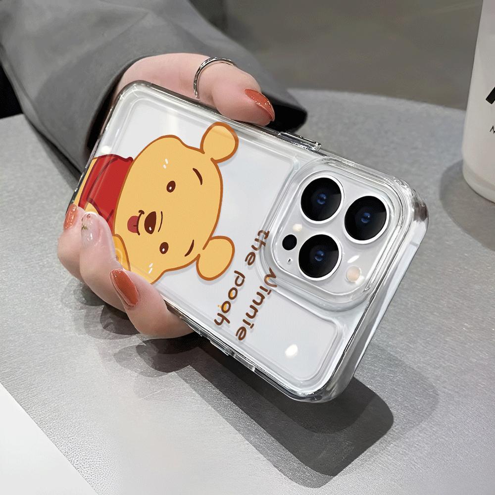 Ốp Điện Thoại Trong Suốt Họa Tiết Winnie the Pooh Chống Sốc Cho iphone 14 pro max 11 13 12 7Plus 7 8 Plus X XR XSMax