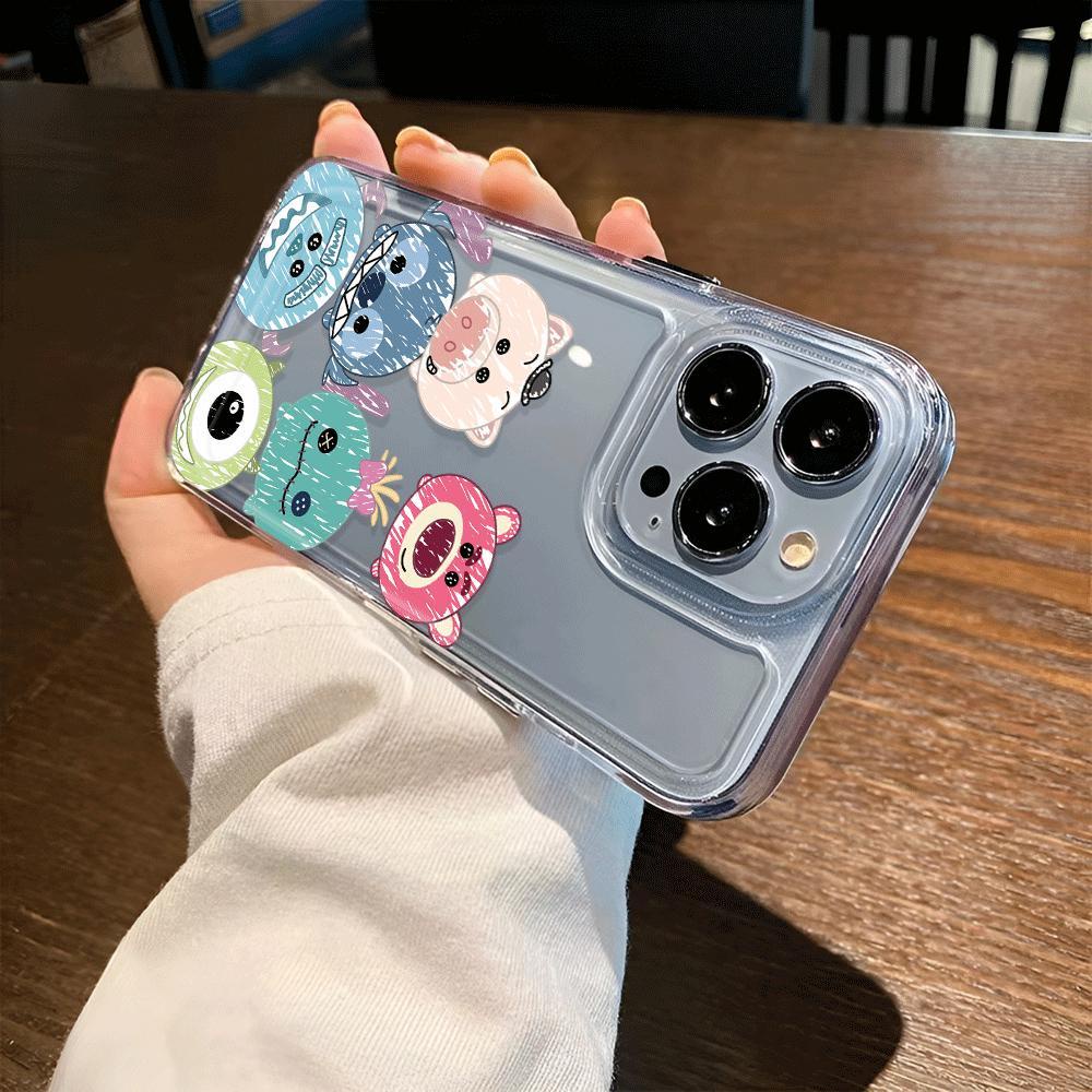 Ốp Điện Thoại Trong Suốt Chống Sốc Hình Stitch Cho iphone 14 pro max 11 13 12 7Plus 7 8 Plus X XR XSMax