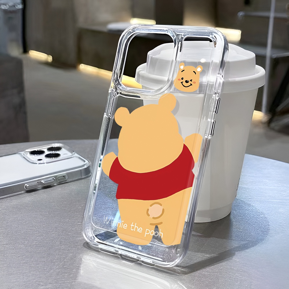 Ốp Điện Thoại Trong Suốt Họa Tiết Winnie the Pooh Chống Sốc Cho iphone 14 pro max 11 13 12 7 8 Plus X XR XSMax