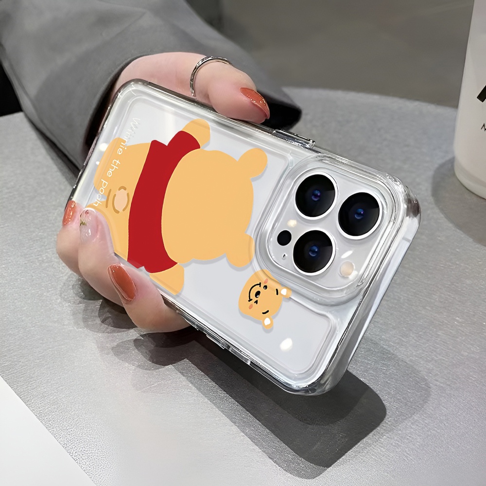 Ốp Điện Thoại Trong Suốt Họa Tiết Winnie the Pooh Chống Sốc Cho iphone 14 pro max 11 13 12 7 8 Plus X XR XSMax