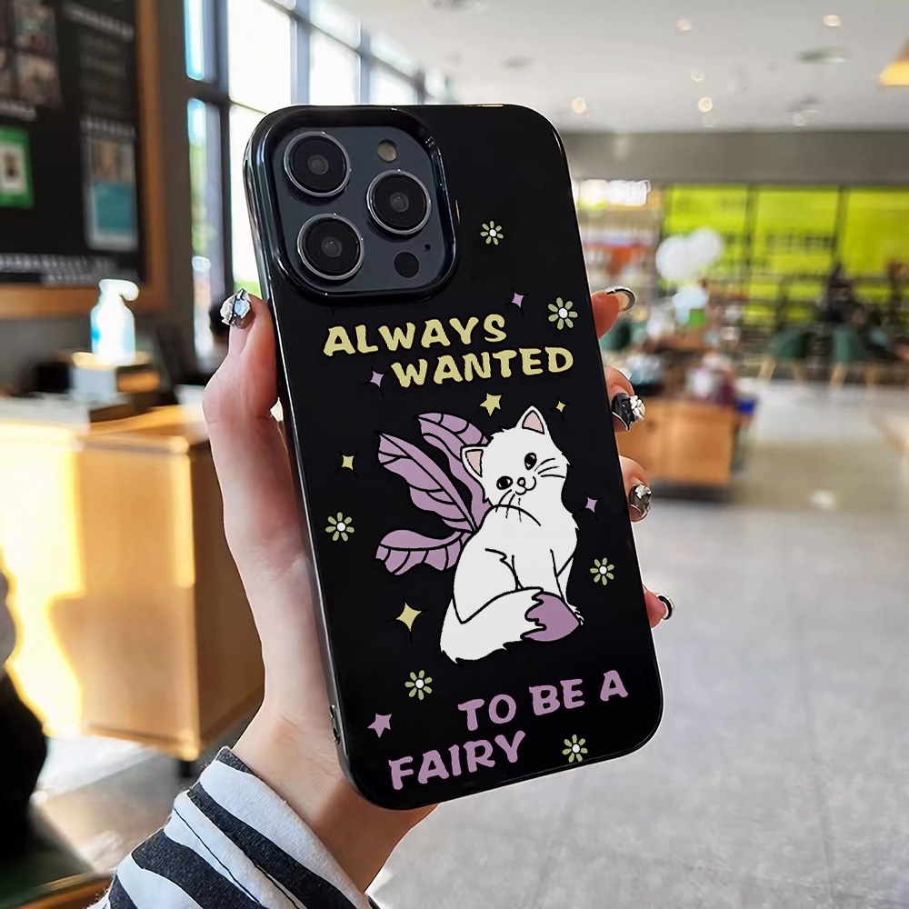 Ốp Điện Thoại Silicone TPU Mềm Bóng In Hình Mèo Ngồi Cho iphone 14promax 11 13 12 7Plus 8 X XS Max