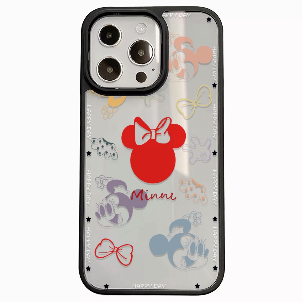 Ốp Điện Thoại Nhựa Acrylic Cứng Trong Suốt Hình Chuột Mickey Cho iphone 14 pro Max 11 13 12 7Plus 8 X XS Max