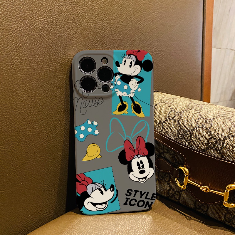 Ốp Điện Thoại Cứng Họa Tiết Hoạt Hình Mickey Dễ Thương Chống Sốc Cho iphone 14 pro Max 11 13 12 7Plus 8 X XS Max