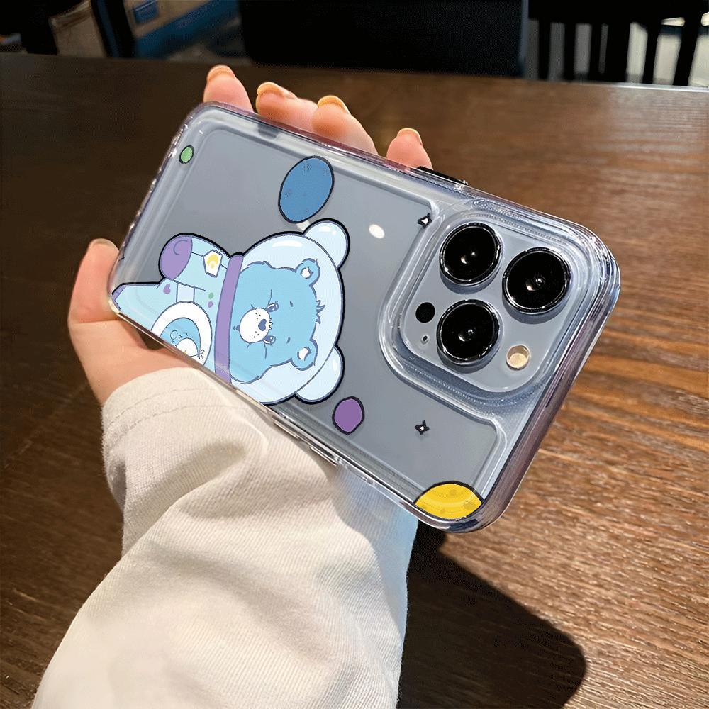 Ốp Điện Thoại Trong Suốt In Hình Gấu Phi Hành Gia Cho iphone 14 Pro Max 11 13 7 8 Plus 12 13Pro Max X XS Max