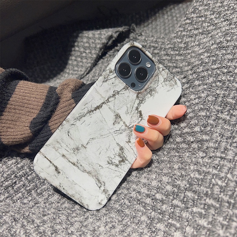 Ốp Điện Thoại Cứng Chống Sốc Họa Tiết Cẩm Thạch Cho iphone 14 pro Max 11 13 12 7Plus 8 X XS Max