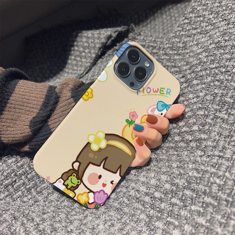 Ốp Điện Thoại Cứng Chống Sốc In Hình Gấu Thỏ Dễ Thương Cho iphone 14 pro Max 11 13 12 7Plus 8 X XS Max