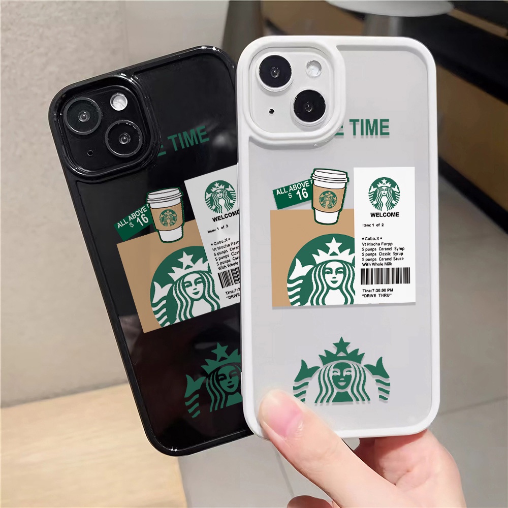 Ốp Điện Thoại Nhựa Acrylic Cứng Trong Suốt In Hình Ly Cà Phê Cho iphone 14 pro Max 11 13 12 7 Plus 8 X XS Max