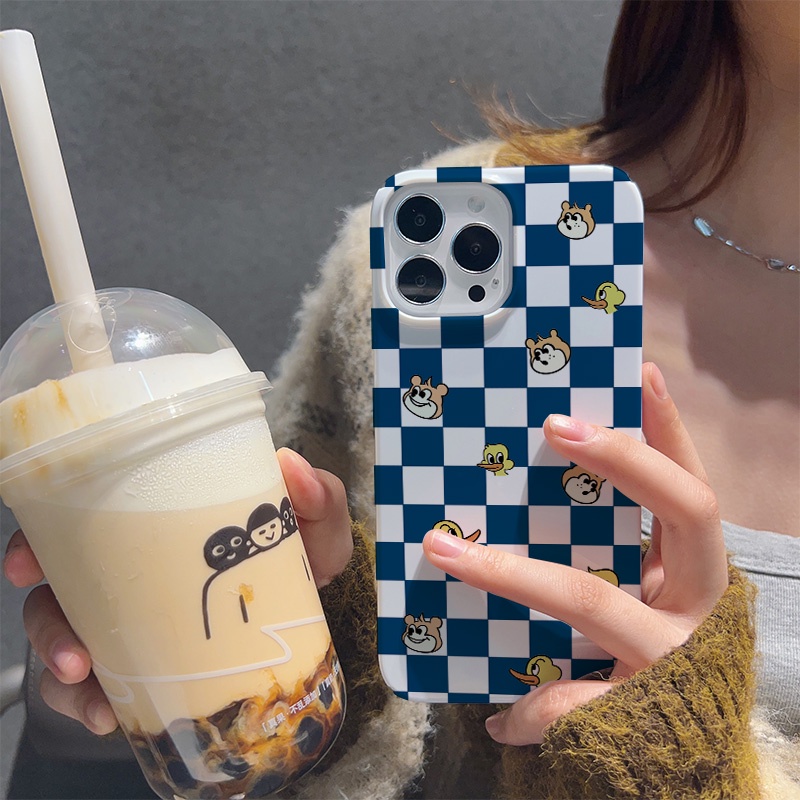 Ốp Điện Thoại Cứng Chống Sốc In Hình Vịt / Gấu Cho iphone 14 pro Max 11 13 12 7Plus 8 X XS Max