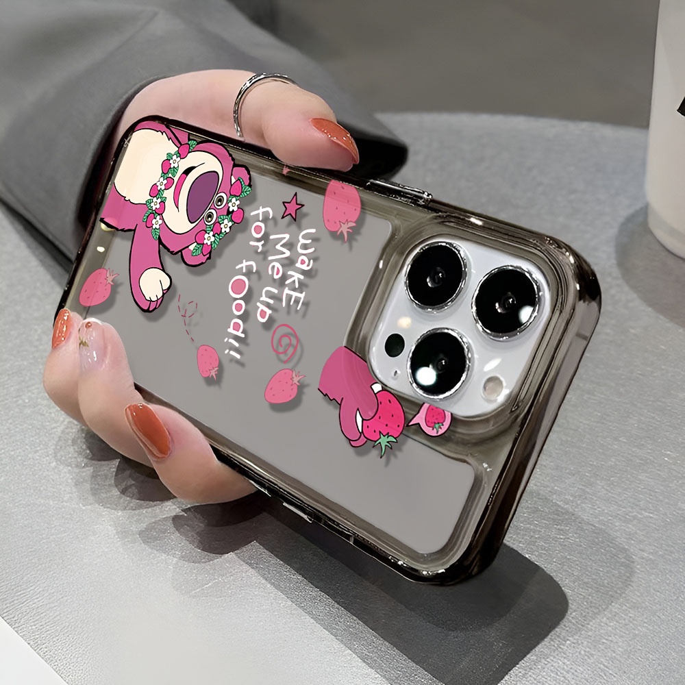 Ốp Điện Thoại Trong Suốt Hình Gấu Và Hoa Cho iphone 14 pro max 11 13 12 7 8 Plus X XR XSMax