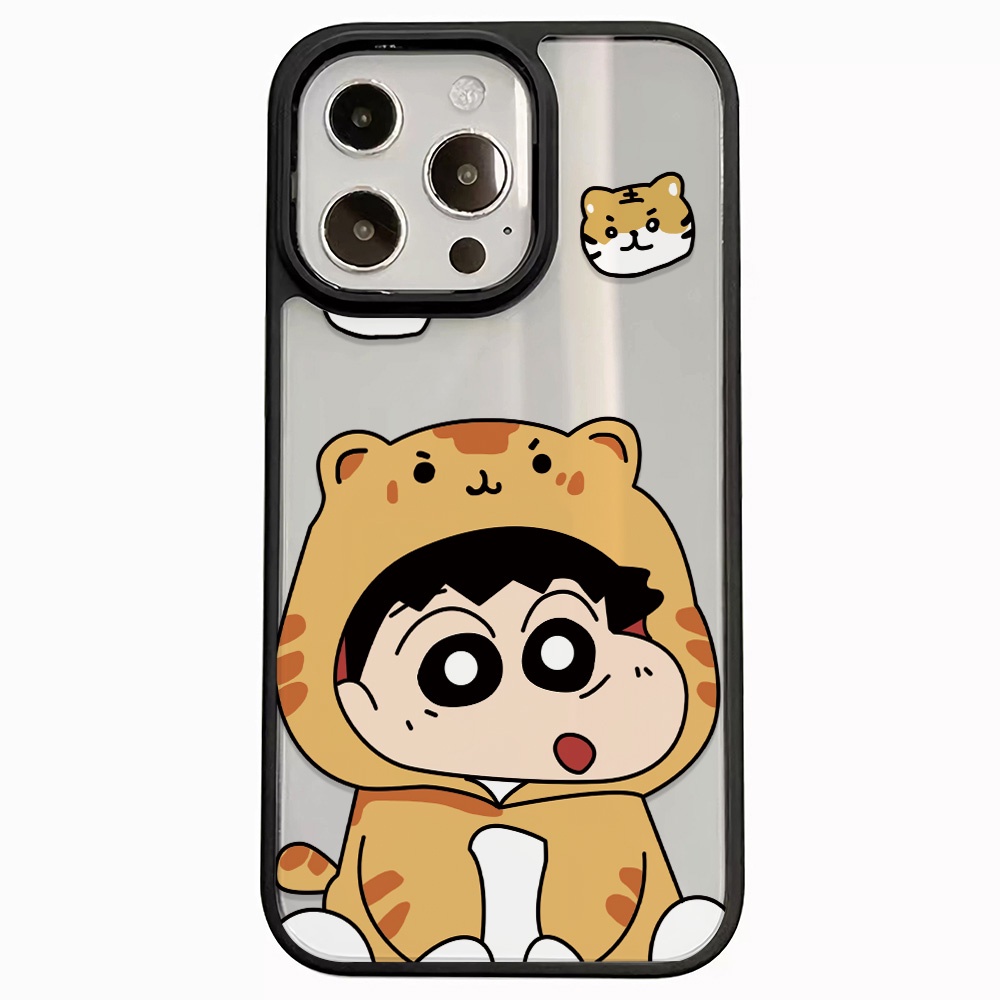 Ốp Điện Thoại Nhựa Acrylic Cứng Trong Suốt Hình Cậu Bé Bút Chì Cho iphone 14 pro Max 11 13 12 7Plus 8 X XS Max