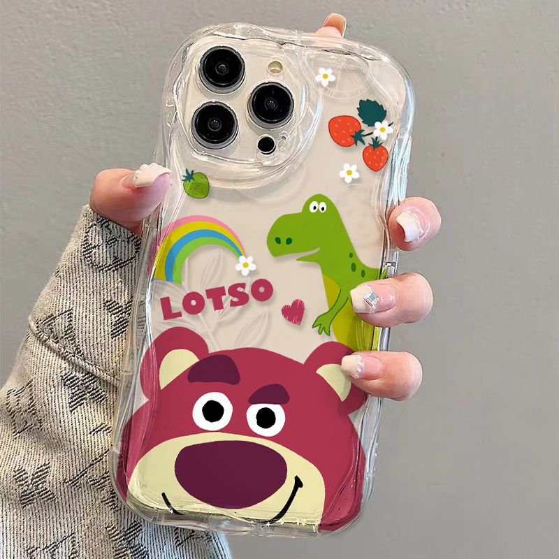 Ốp Điện Thoại Mềm Trong Suốt Họa Tiết Lotso Khủng Long Cho iphone 14 pro Max 11 13 12 7Plus 8 X XS Max