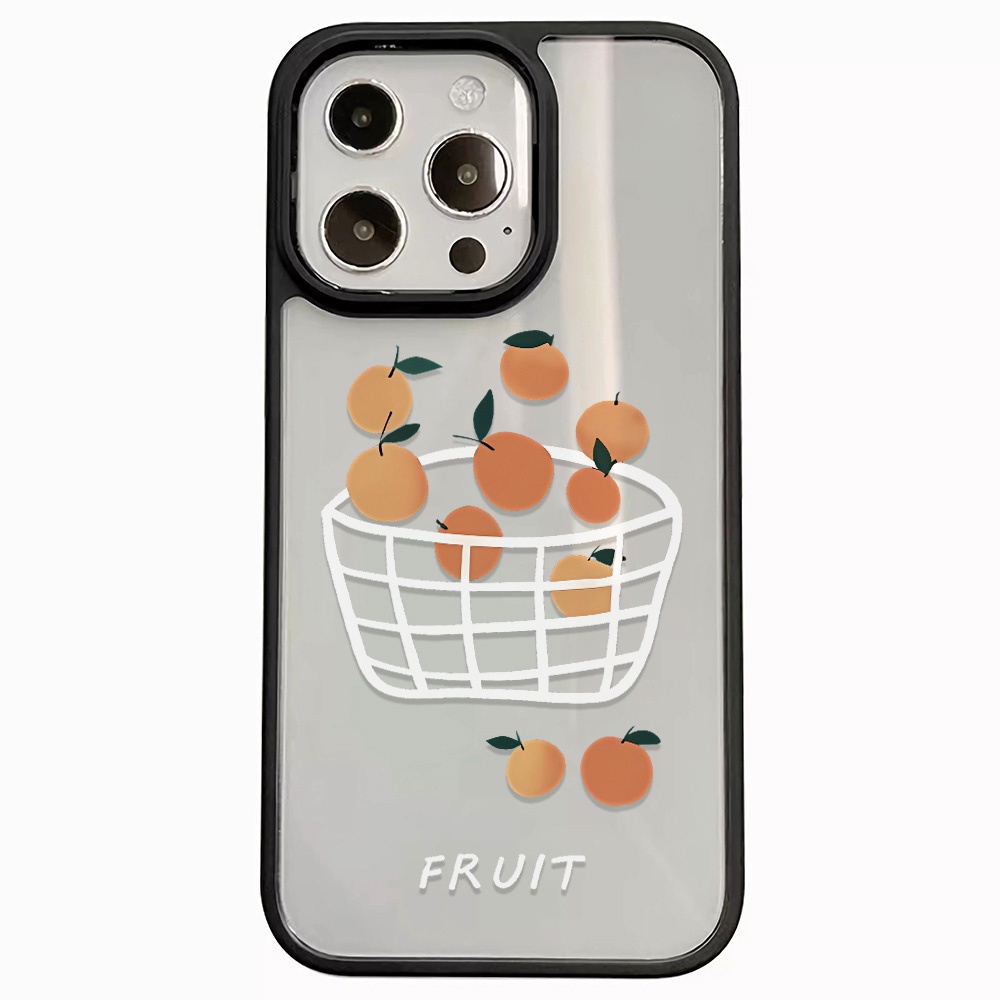 Ốp Điện Thoại Nhựa Acrylic Cứng Trong Suốt Hình Quả Cam Cho iphone 14 pro Max 11 13 12 7Plus 8 X XS Max
