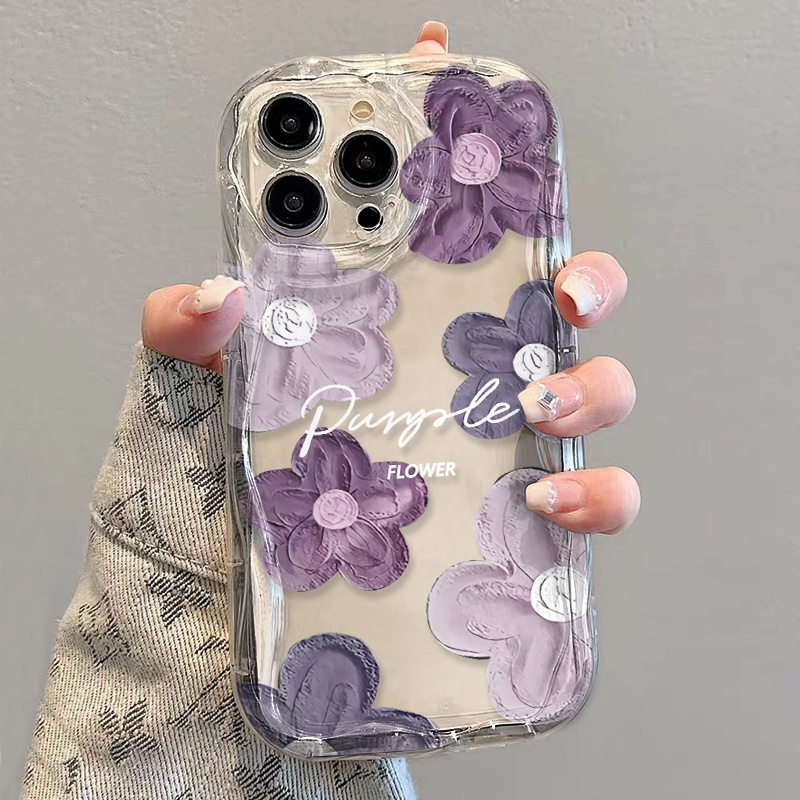Ốp Điện Thoại Dẻo Trong Suốt Họa Tiết Hoa Xinh Xắn Cho iphone 14 pro Max 11 13 12 7Plus 8 X XS Max