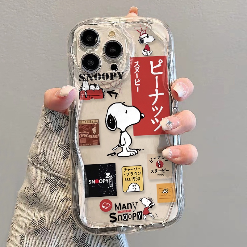 Ốp Điện Thoại Dẻo Trong Suốt Họa Tiết Hoạt Hình Snoopy Dễ Thương Cho iphone 14 pro Max 11 13 12 7Plus 8 X XS Max