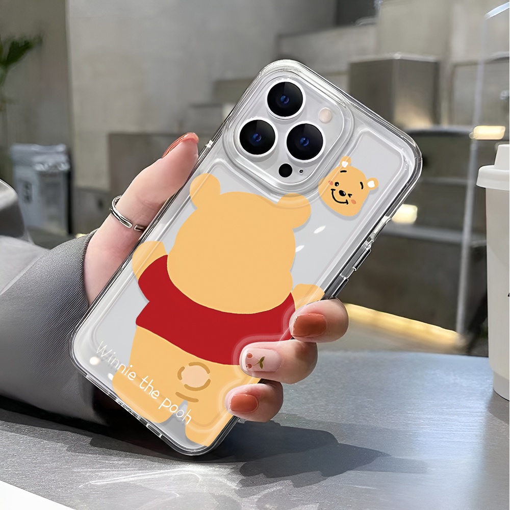 Ốp Điện Thoại Trong Suốt Họa Tiết Hoạt Hình Winnie the Pooh Chống Sốc Cho iphone 14 pro max 11 13 12 7 8 Plus X XR XSMax
