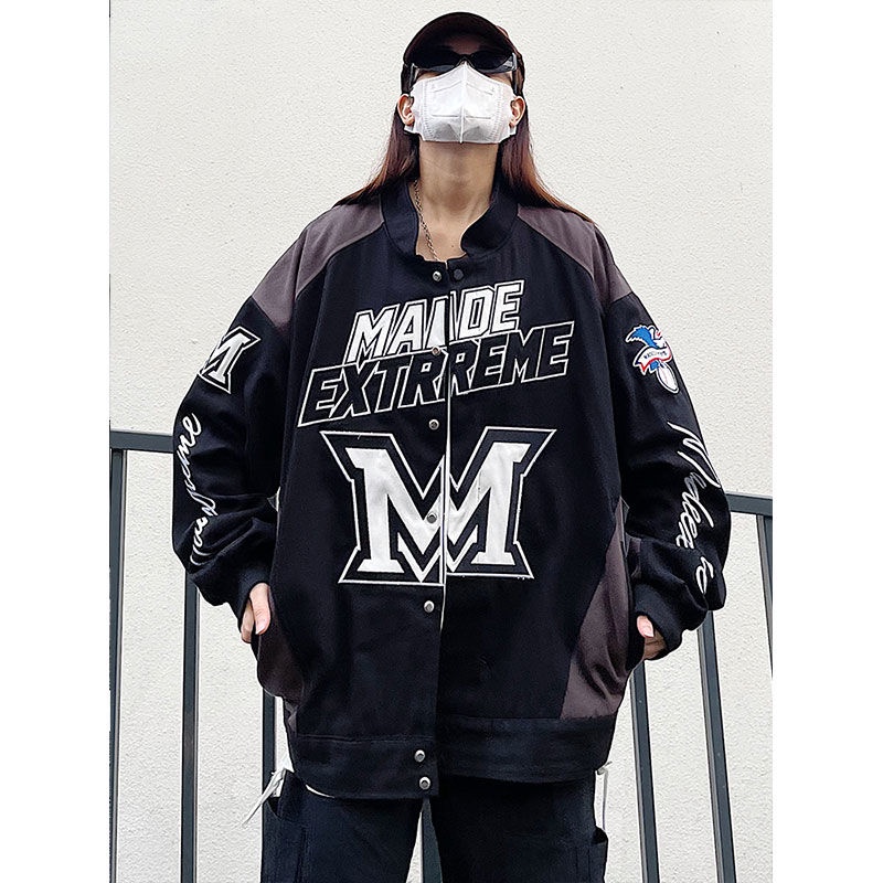 Áo Khoác Bóng Chày Dáng Rộng Kiểu Hip-Hop Mỹ Thời Trang Xuân Thu Cho Nam Và Nữ