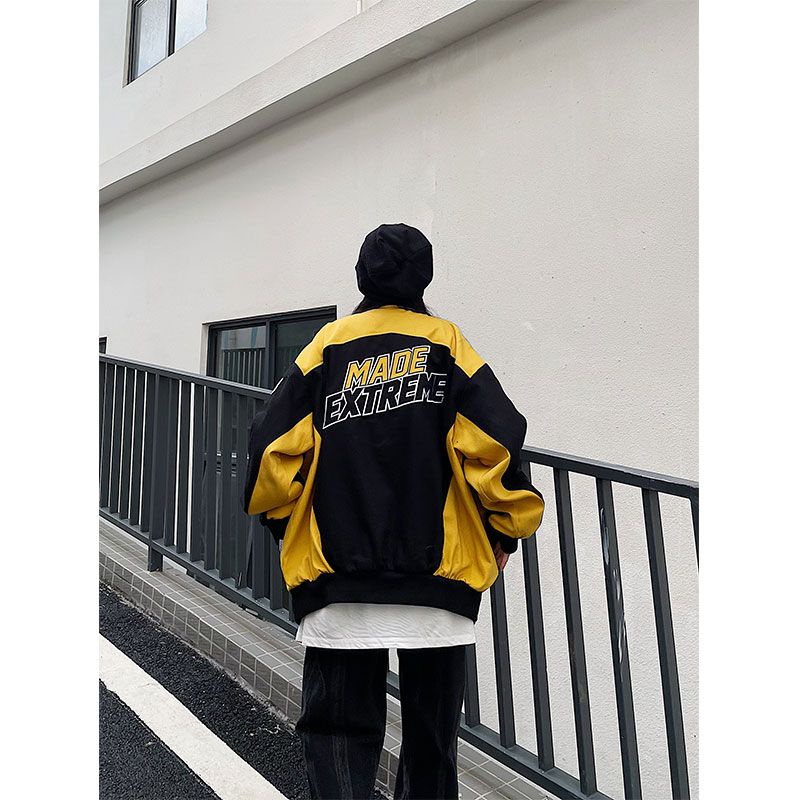 Áo Khoác Bóng Chày Dáng Rộng Kiểu Hip-Hop Mỹ Thời Trang Xuân Thu Cho Nam Và Nữ