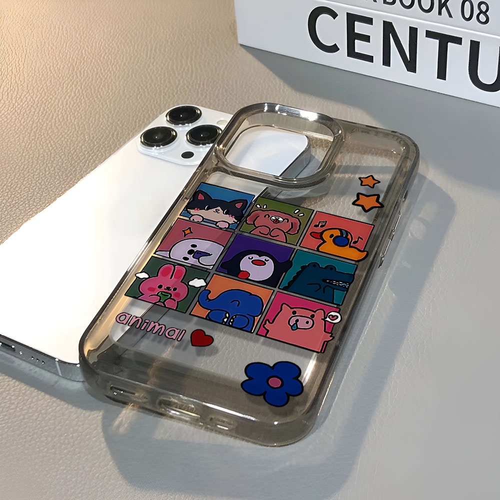 Ốp Điện Thoại Trong Suốt In Hình Động Vật Cho iphone 14 pro max 11 13 12 7 8 Plus X XR XSMax