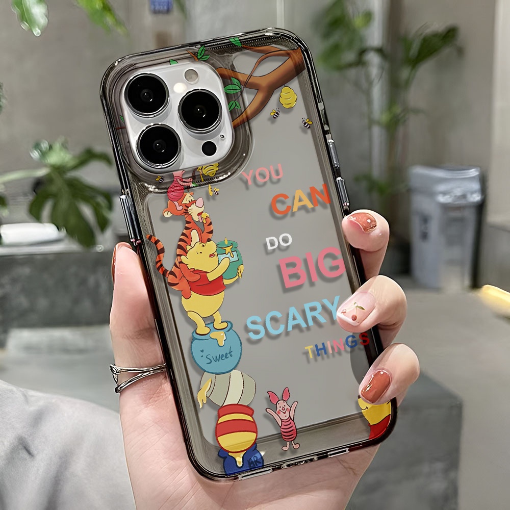 Ốp Điện Thoại Trong Suốt In Hình Gấu Winnie Và Cây Cho iphone 14 pro max 11 13 12 7 8 Plus X XR XSMax