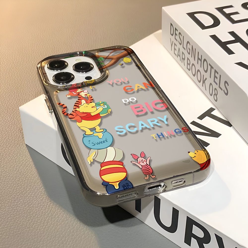 Ốp Điện Thoại Trong Suốt In Hình Gấu Winnie Và Cây Cho iphone 14 pro max 11 13 12 7 8 Plus X XR XSMax