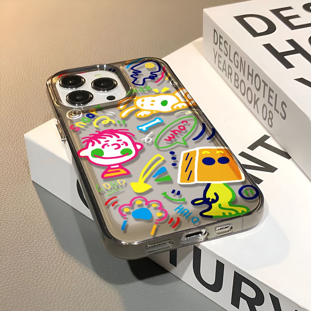 Ốp Điện Thoại Trong Suốt Họa Tiết Hoạt Hình Snoopy Doodle Cho iphone 14 pro max 11 13 12 7 8 Plus X XR XSMax