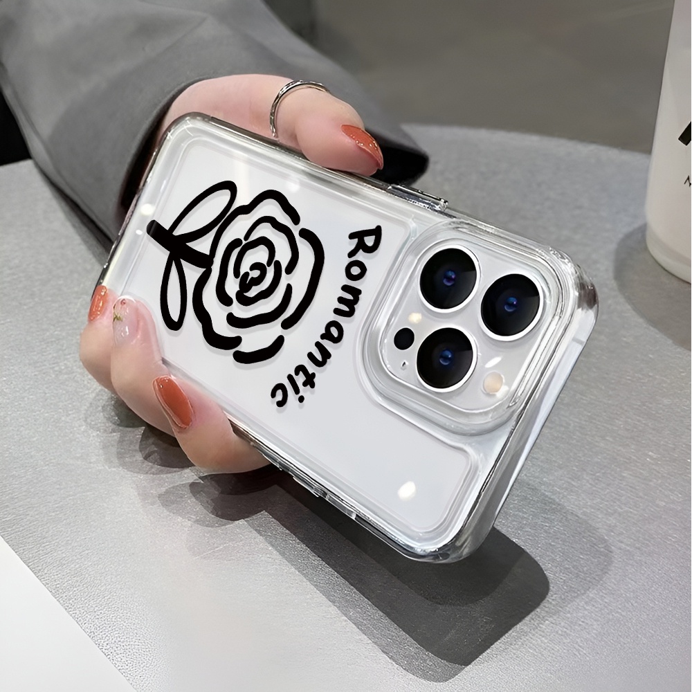 Ốp Điện Thoại Trong Suốt In Hình Hoa Cho iphone 14 pro max 11 13 12 7 8 Plus X XR XSMax