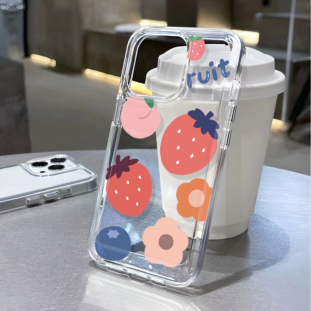 Ốp Điện Thoại Trong Suốt In Hình Gấu Và Hoa Cho iphone 14 pro max 11 13 12 7 8 Plus X XR XSMax