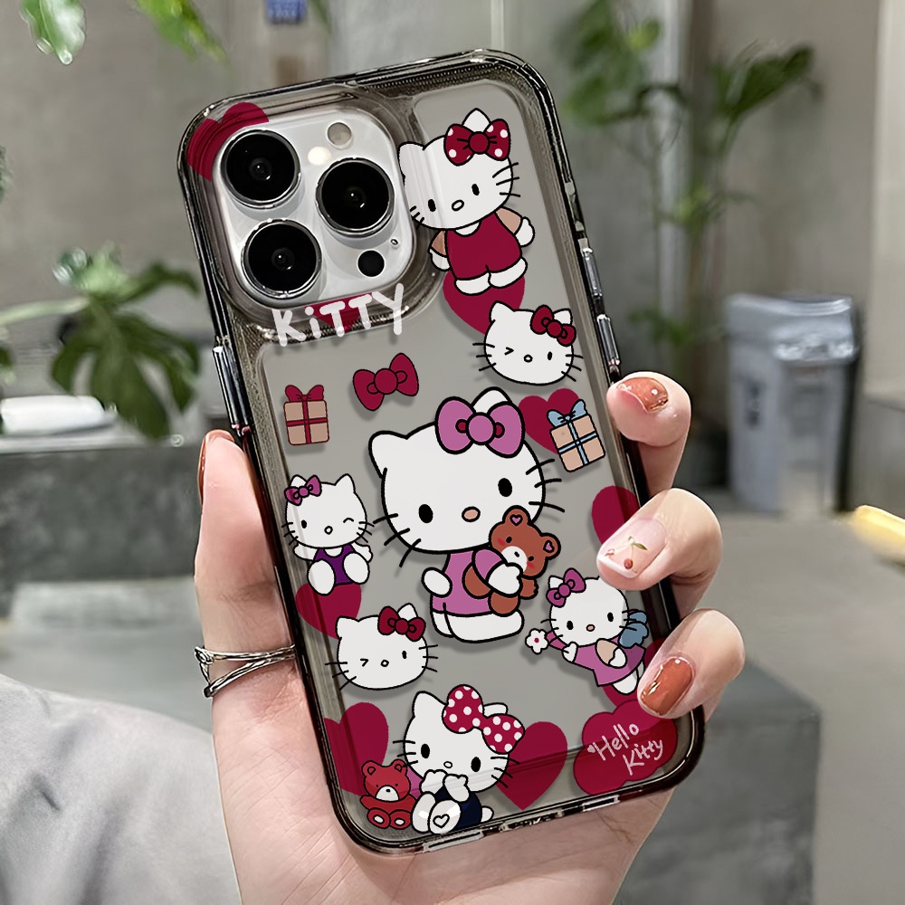 Ốp Điện Thoại Trong Suốt Chống Sốc In Hình Hello Kitty Cho iphone 14 pro max 11 13 12 7 8 Plus X XR XSMax