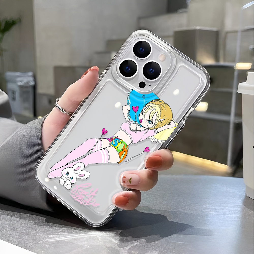 Ốp Điện Thoại Trong Suốt Chống Sốc In Hình Thỏ Cho iphone 14 pro max 11 13 12 7 8 Plus X XR XSMax
