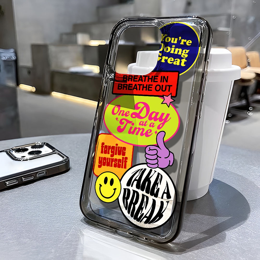 Ốp Điện Thoại Trong Suốt In Hình Mặt Cười Cho iphone 14 pro max 11 13 12 7 8 Plus X XR XSMax