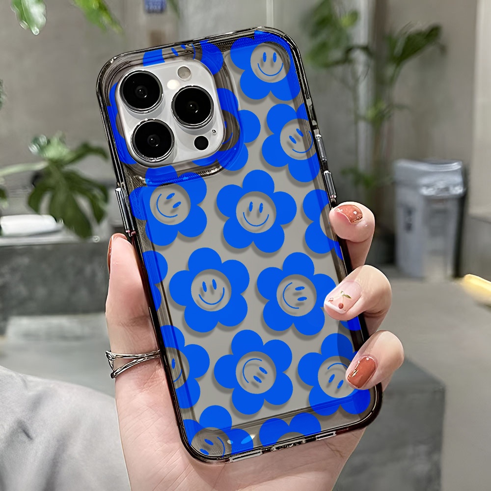 Ốp Điện Thoại Trong Suốt Họa Tiết Hoa Chống Sốc Cho iphone 14 pro max 11 13 12 7 8 Plus X XR XSMax