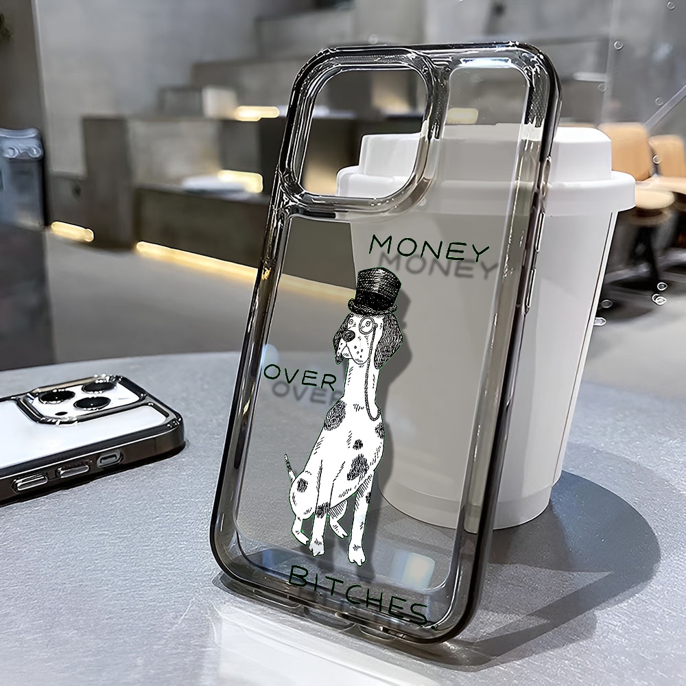 Ốp Điện Thoại Trong Suốt In Hình Chú Chó Không Gian Cho iphone 14 pro max 11 13 12 7 8 Plus X XR XSMax