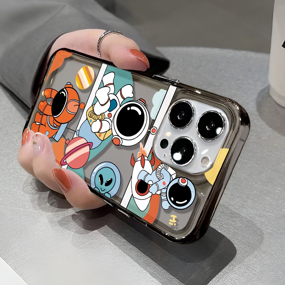 Ốp Điện Thoại Trong Suốt Chống Sốc In Hình Phi Hành Gia Hoạt Hình Cho iphone 14 pro max 11 13 12 7 8 Plus X XR XSMax