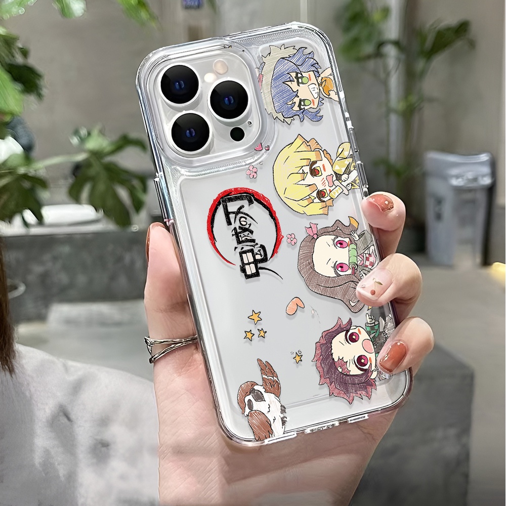 Ốp Điện Thoại Trong Suốt Chống Sốc Họa Tiết Hoạt Hình Cho iphone 14 pro max 11 13 12 7 8 Plus X XR XSMax