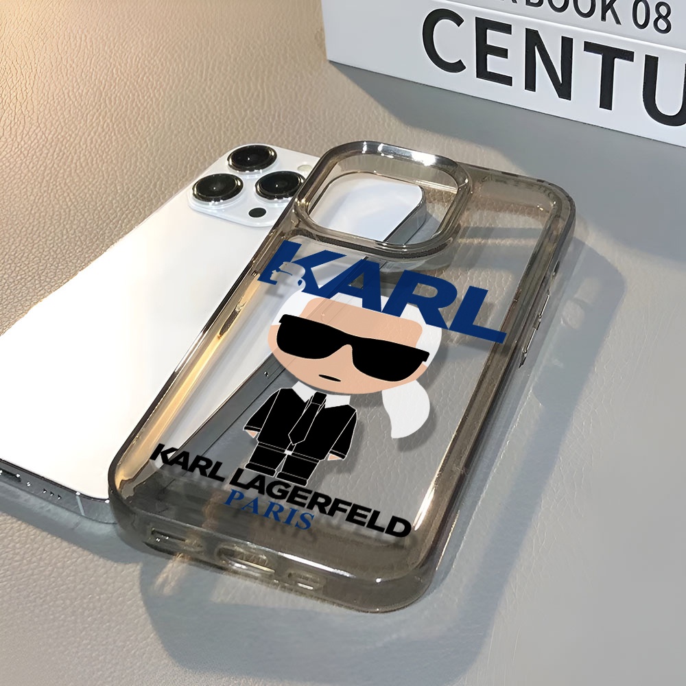 Ốp Điện Thoại Trong Suốt Chống Sốc In Hình Vũ Trụ KARL Lagerfeld Cho iphone 14 pro max 11 13 12 7 8 Plus X XR XSMax