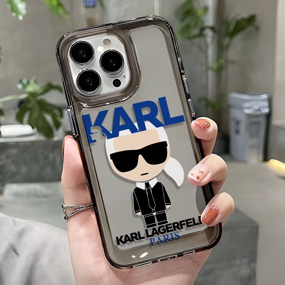 Ốp Điện Thoại Trong Suốt Chống Sốc In Hình Vũ Trụ KARL Lagerfeld Cho iphone 14 pro max 11 13 12 7 8 Plus X XR XSMax