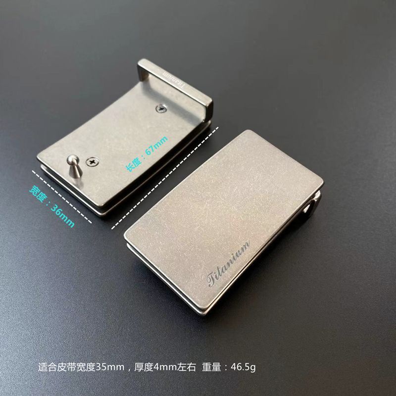 Khóa Thắt Lưng Bằng Titan 00516   Hai Lớp Không Gây Dị Ứng 3.5 Bằng Hợp Kim Titan Cho Nam