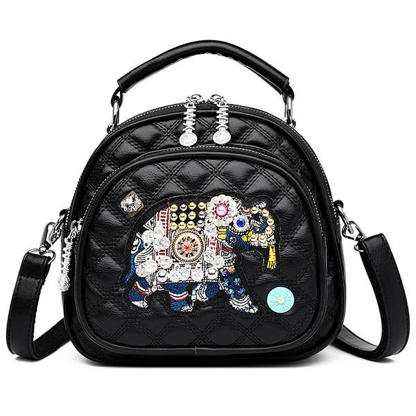 ✹Túi Da Bò Đeo Chéo Đa Năng Thêu Họa Tiết Thời Trang 2023 Cho Nữ✬