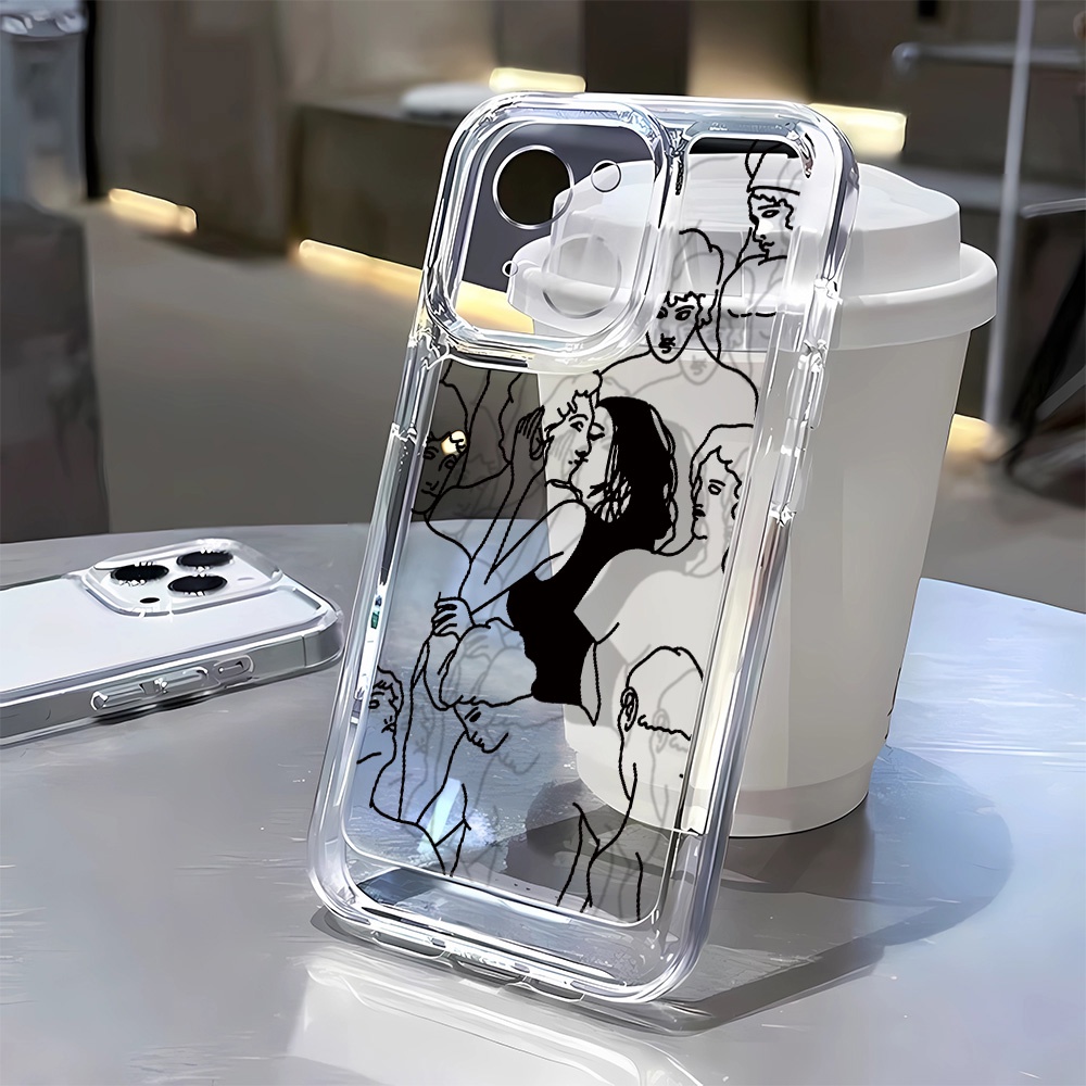 Ốp Điện Thoại Mềm Trong Suốt Họa Tiết Hoạt Hình Cho iphone 14promax 11 12 13 7 8 Plus X XR XSMax