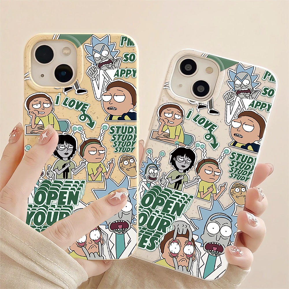 Ốp Điện Thoại Mềm In Hình rick & Morty Cho iphone 14promax 11 13 12 7 8 Plus X XR XSMax